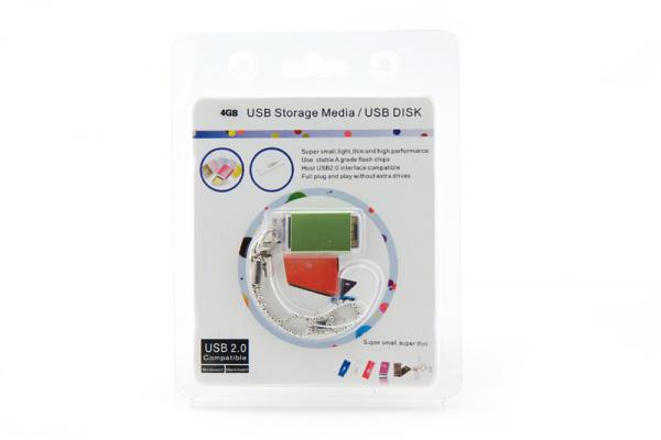 4GB NEON Turbo Slide HiSpeed USB2 Flash Drive ultra-compact (Green) Box