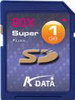 1GB A-Data Super 80x Speed Secure Digital Memory card