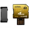 4GB A-Data Secure Digital SDHC Duo Card CL6 Turbo Series (SDHC + USB interface) 4GB A-Data Secure Digital SDHC Duo Card CL6 Turbo Series (SDHC + USB interface)