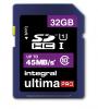 32GB Integral Ultima Pro SDHC 45MB/sec CL10 UHS-1 High-Speed memory card