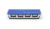 NEON 4-port USB Hub (USB2.0) Leather Blue w/support for power input