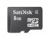 8GB Sandisk microSDHC memory card w/SD+miniSD adapter (bulk)