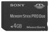 4GB Sony Memory Stick PRO Duo with adapter (PSP compatible)