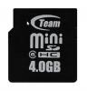 4GB Team MiniSDHC Secure Digital memory card (CL4) with SD adapter