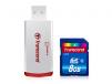 8GB Transcend SDHC CL6 Secure Digital Memory Card w/SDHC Card Reader