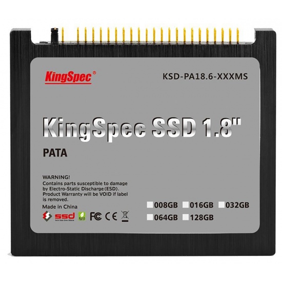 128GB KingSpec 1.8-inch PATA/IDE SSD Solid State Disk (MLC)