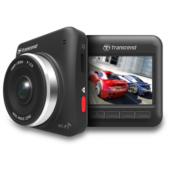 Transcend 16GB DrivePro 200M Car Video Recorder Dash Cam Built-In Wi-Fi  with 16GB microSD Card