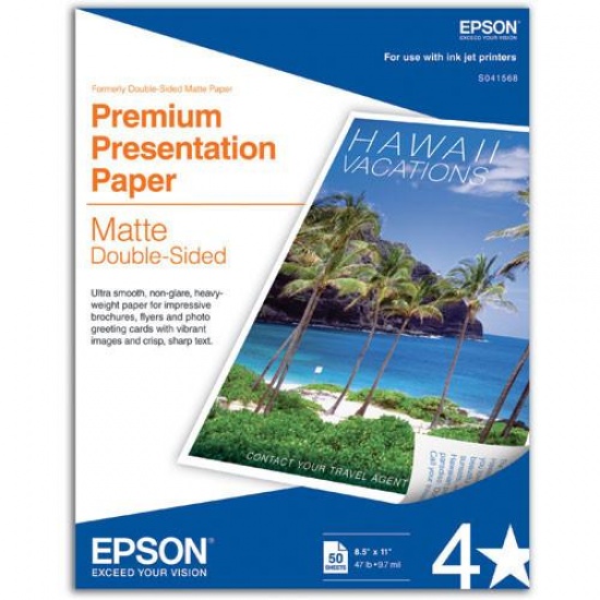 Epson Matte Presentation Paper, White - 100 sheets