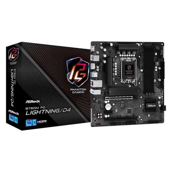 マザーボード ASRock B760M PG Lightning/D4 + DeepCool Asrock B760M PG Lightning/D4 Intel B760 LGA 1700 micro ATX