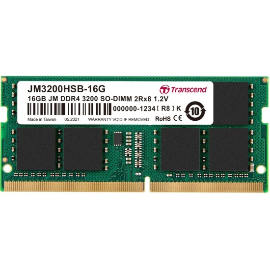 16GB Transcend JetRam DDR4 3200Mhz PC4-25600 CL22 SO-DIMM Laptop Module 260  Pins