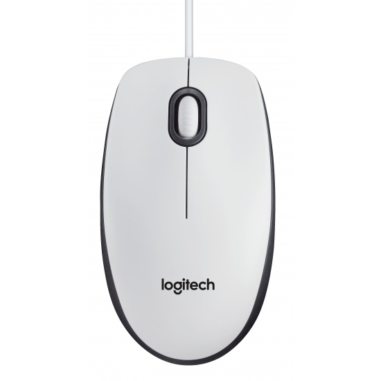 Logitech M100 Wired USB Optical Mouse - White Gallery View 2
