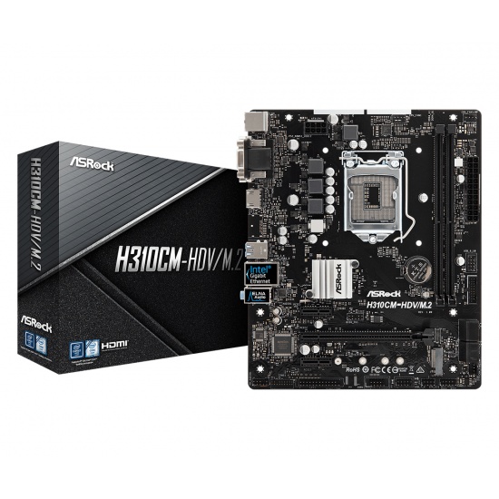 Asrock H310CM-HDV/M.2 Intel H310 Micro ATX DDR4-SDRAM Motherboard