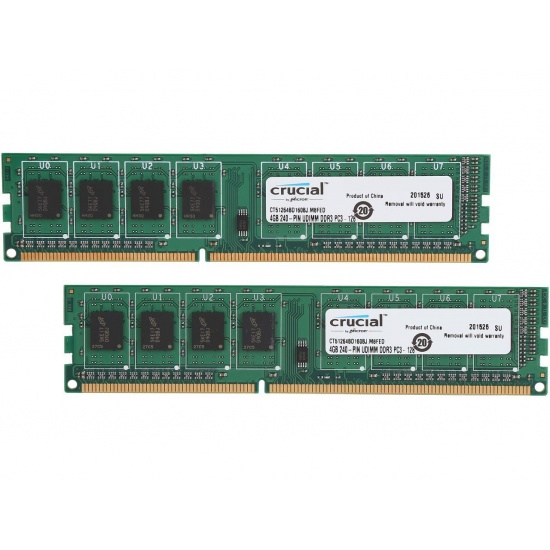 8GB Crucial DDR3 1600MHz CL11 Dual Channel Kit (2x 4GB)
