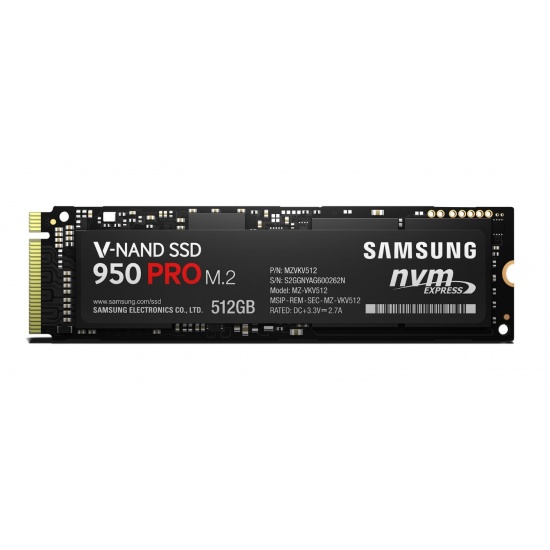 512GB Samsung 950 PRO M.2 PCIe NVMe Internal Solid State SSD