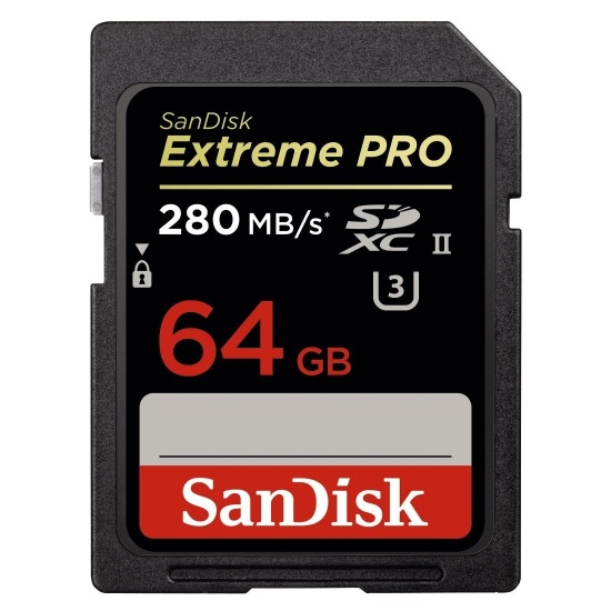 64GB Sandisk Extreme Pro SDXC, UHS-II SDSDXPB-064G-G46