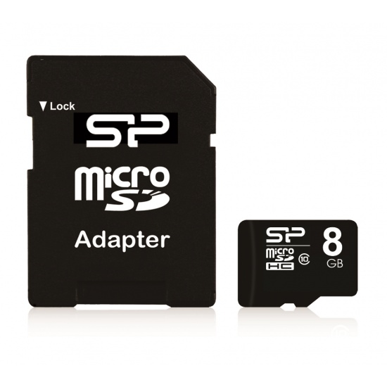 8GB Silicon Power microSD Memory Card SDHC Class 10 w/ SD
