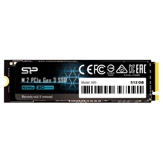 512GB Silicon Power P34A60 NVMe M.2 PCIe Gen3x4 2280 SSD Solid