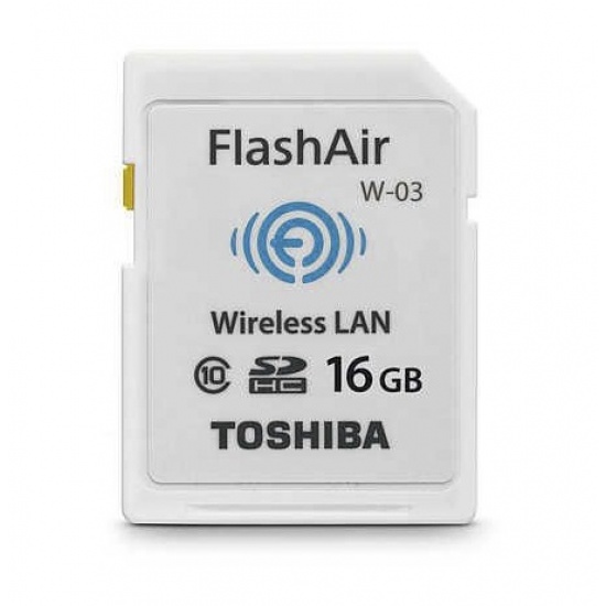 16GB Toshiba FlashAir W-03 Wi-Fi Wireless LAN SD Card SDHC CL10