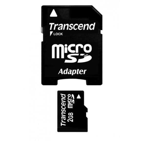 Bestudeer krijgen Ijsbeer Transcend 2GB MicroSD Card with Adapter | MemoryC