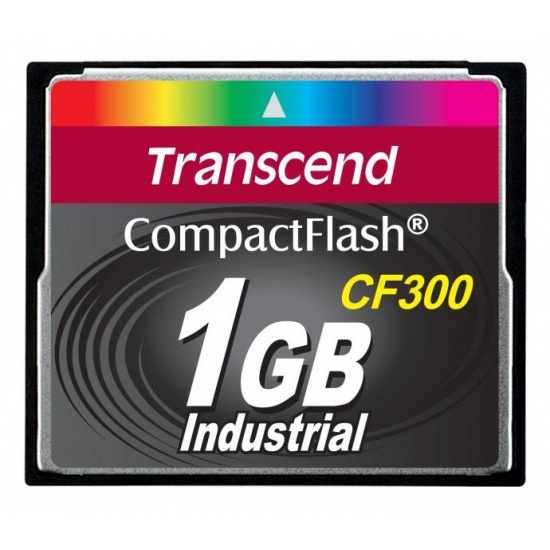 1GB Transcend CF 300X Speed SLC Industrial CompactFlash Memory Card