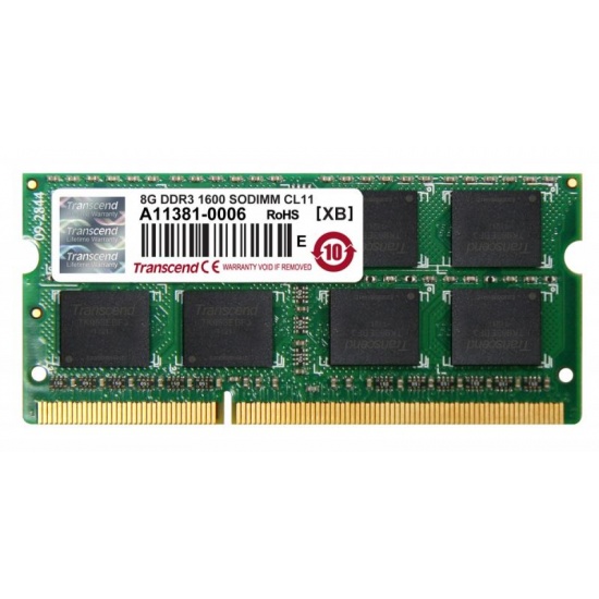 8GB Transcend JetRAM DDR3 PC3-12800 1600MHz CL11 SO