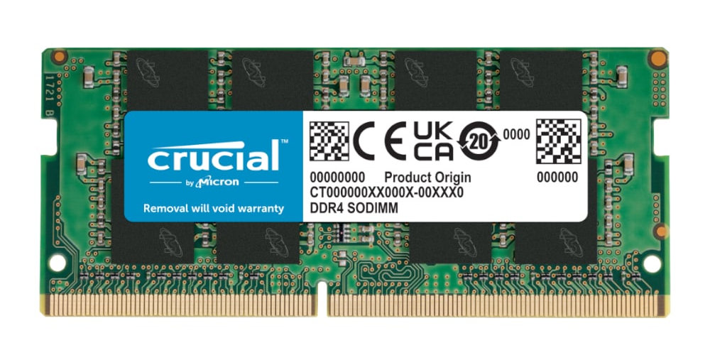 8GB Crucial DDR4 SO DIMM 3200MHz CL22 Memory Module (1x8GB)