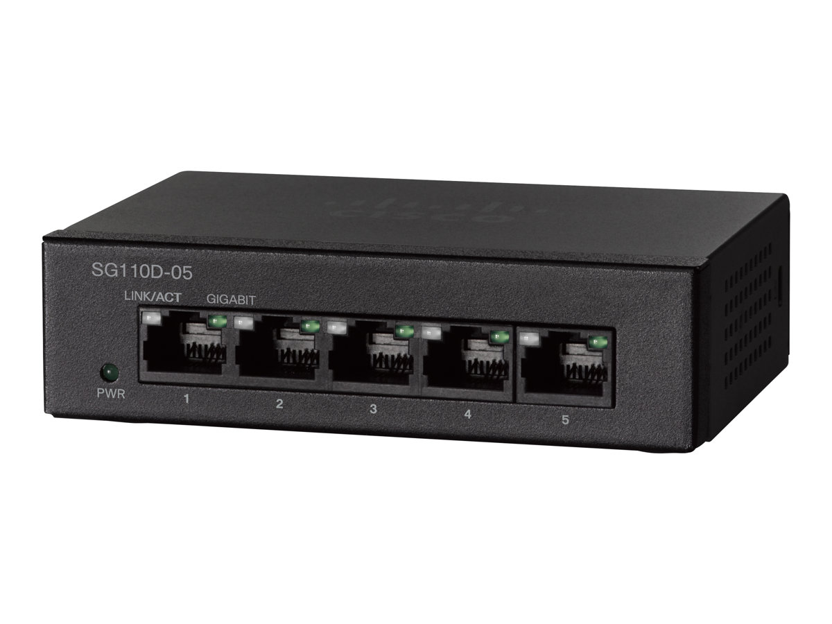 10/100 Negro Cisco Small Business SF110D-05 No administrado L2 Fast Ethernet 