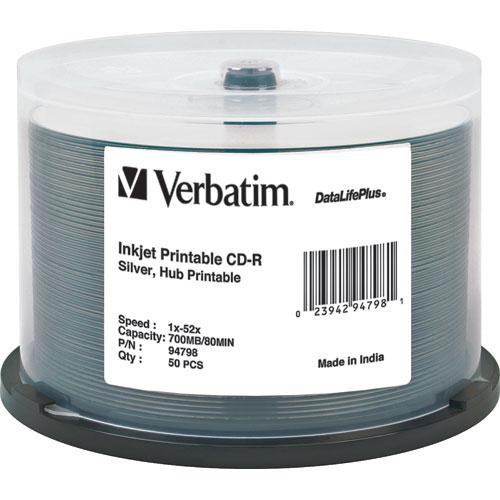 Verbatim DataLifePlus 700MB 52X CD-R Printable 50 Packs Disc Model 43745 - View #12