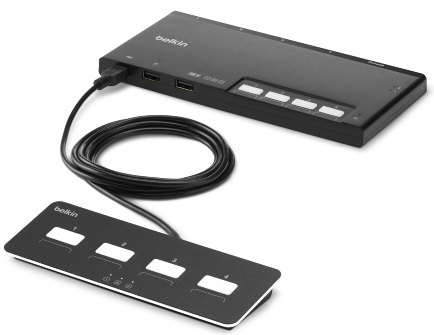 Belkin 4 Port Single Head Base Modular Secure KVM Switch