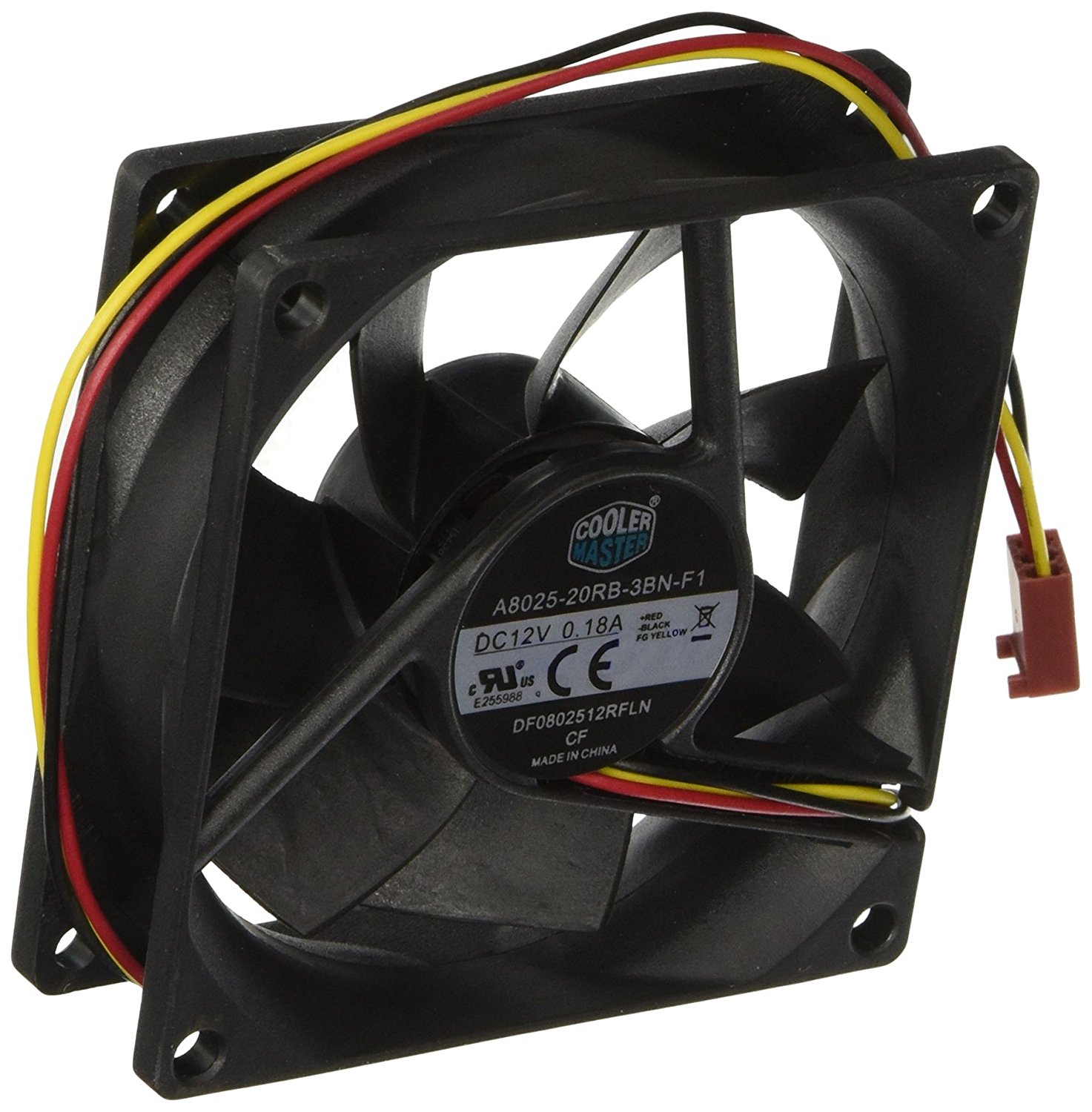 CoolerMaster 80MM 2000RPM Rifle Bearing Fan Black