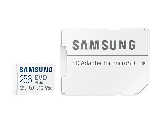 256GB Samsung EVO Plus UHSI Class 10 Micro SDXC Card