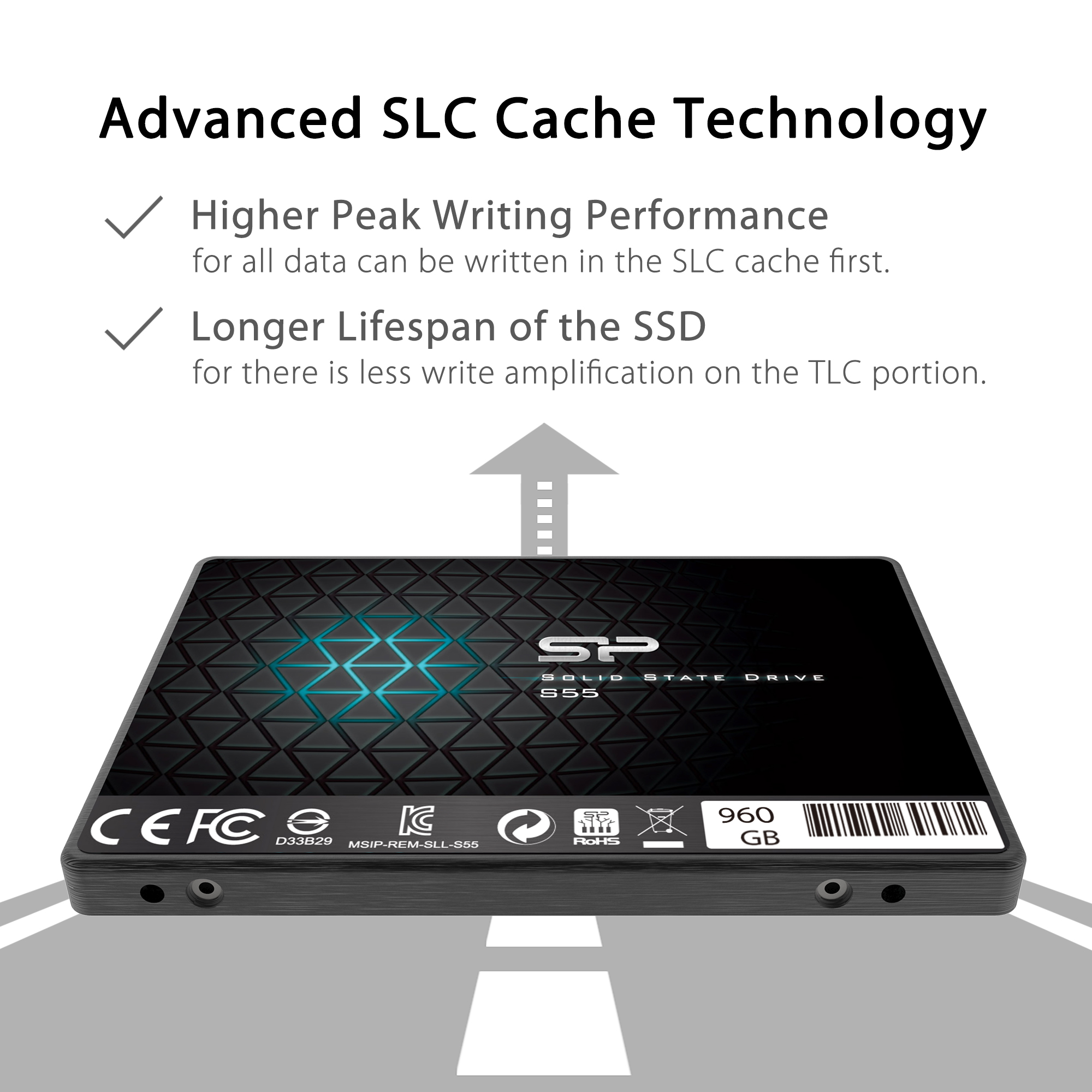 960GB Silicon Power SATA III SSD S55 2.5-inch TLC Ultra-slim 7mm