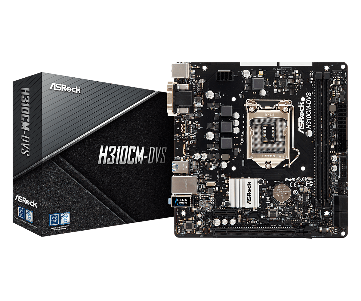 ASRock H310CM-DVS Micro ATX LGA 1151 Socket Motherboard