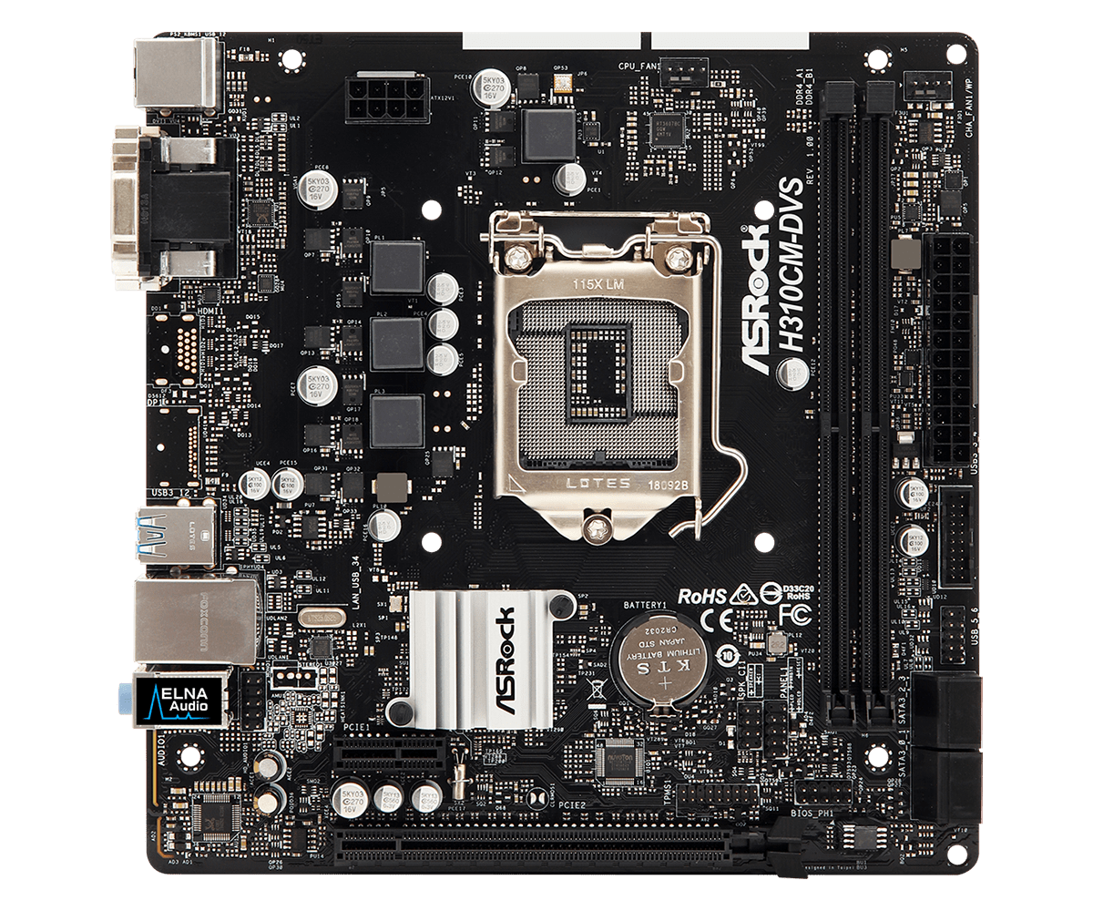 ASRock H310CM-DVS Micro ATX LGA 1151 Socket Motherboard