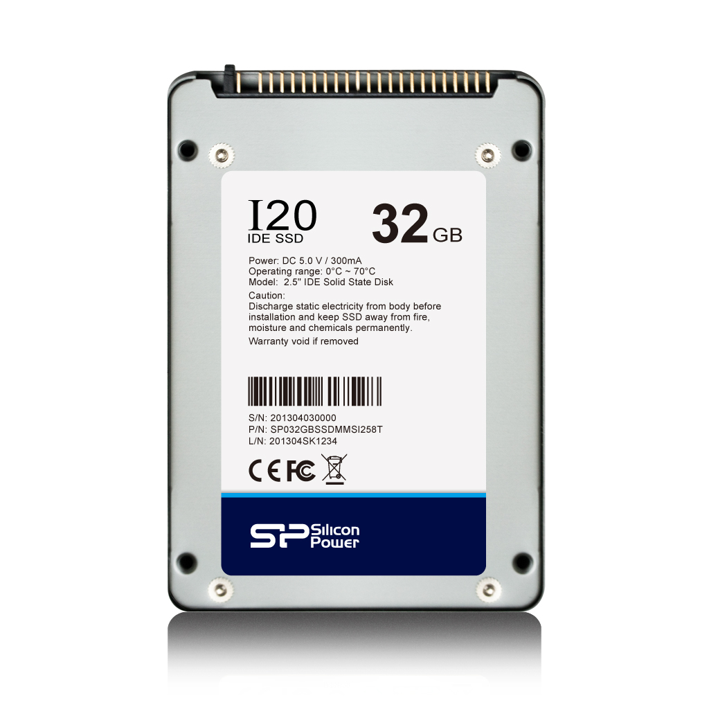 64GB Silicon Power SSD-I20 2.5-inch IDE/PATA SSD Solid State Disk (9.5mm,  WD 17nm MLC Flash) 