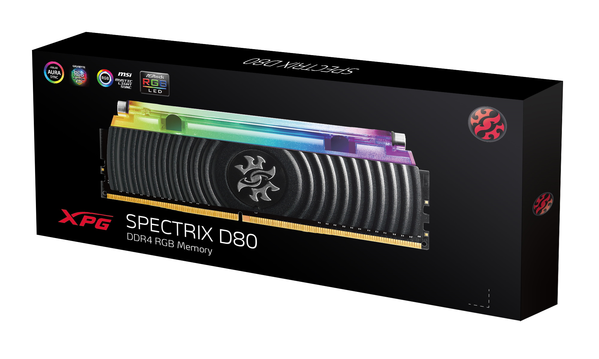 16GB AData Spectrix D80 RGB DDR4 3200MHz PC4-25600 CL16 Single