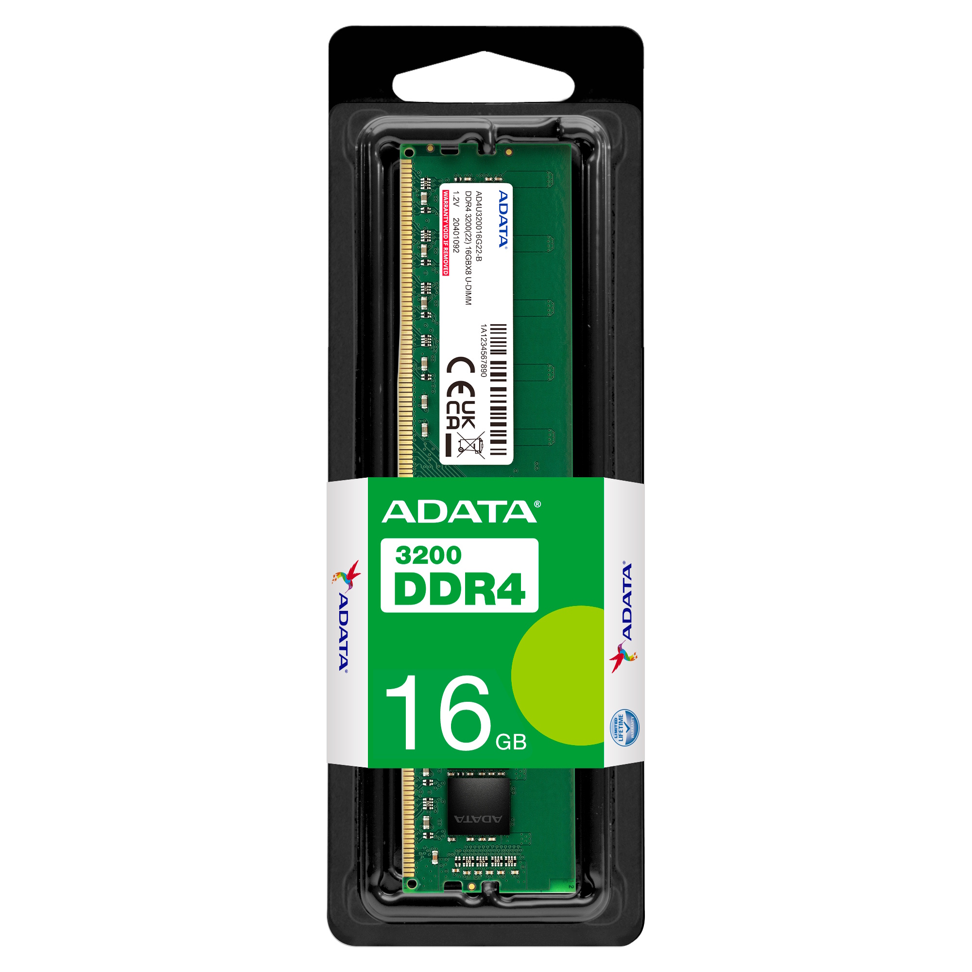 16GB AData Premier DDR4 3200MHz CL22 1.2V Desktop Memory Module