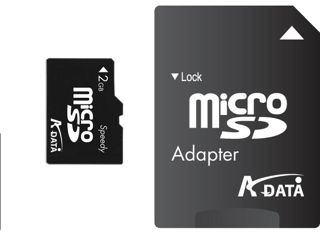 2GB A-Data Speedy microSD (TransFlash) Memory Card w/SD adapter