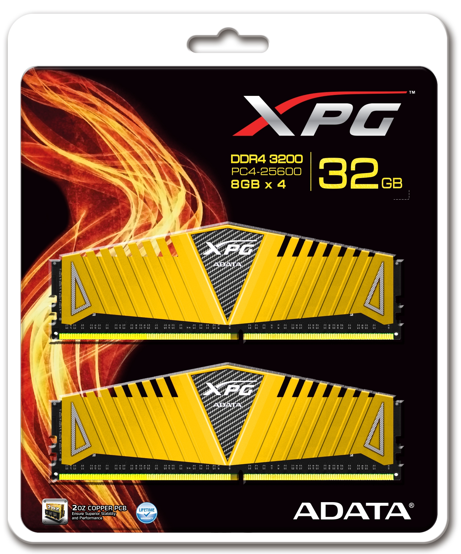 32GB AData XPG Z1 Series DDR4 3200MHz PC4-25600 CL16 Quad Channel 