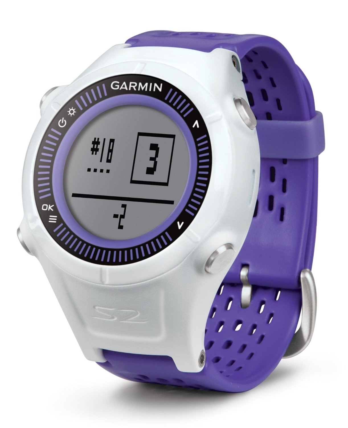 Garmin Approach S2 Golf GPS Watch Purple/White (Worldwide Edition)