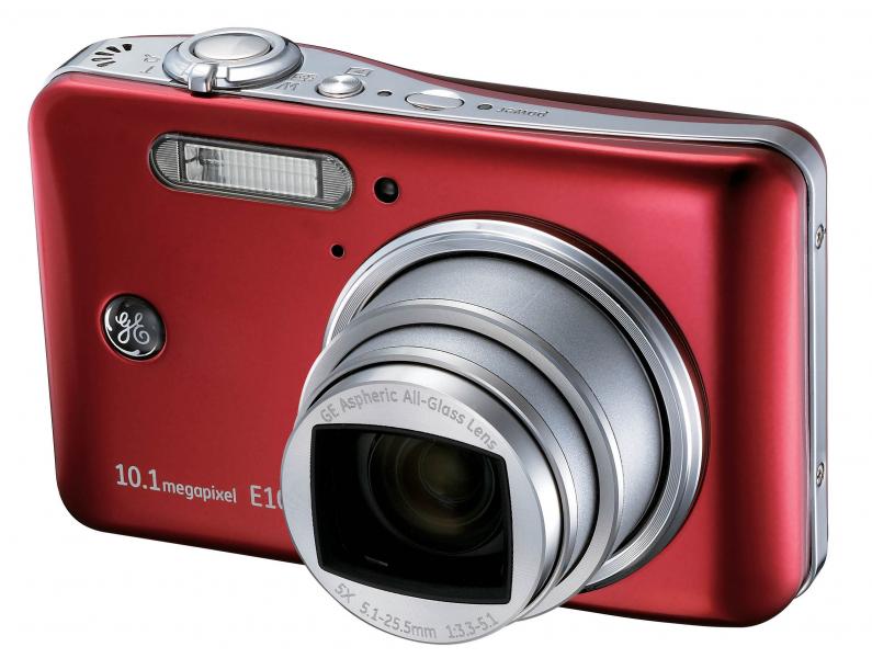 GE E1050TW 10.1 Megapixel Digital Camera w/Panorama (Red)