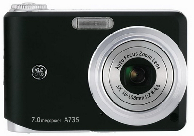 GE A735 7.0 Megapixel Digital Camera (w/ Panorama Function) Black