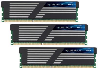 12GB GeIL PC3-12800 1600MHz Value Plus CL9 Triple Channel kit (3x4GB)