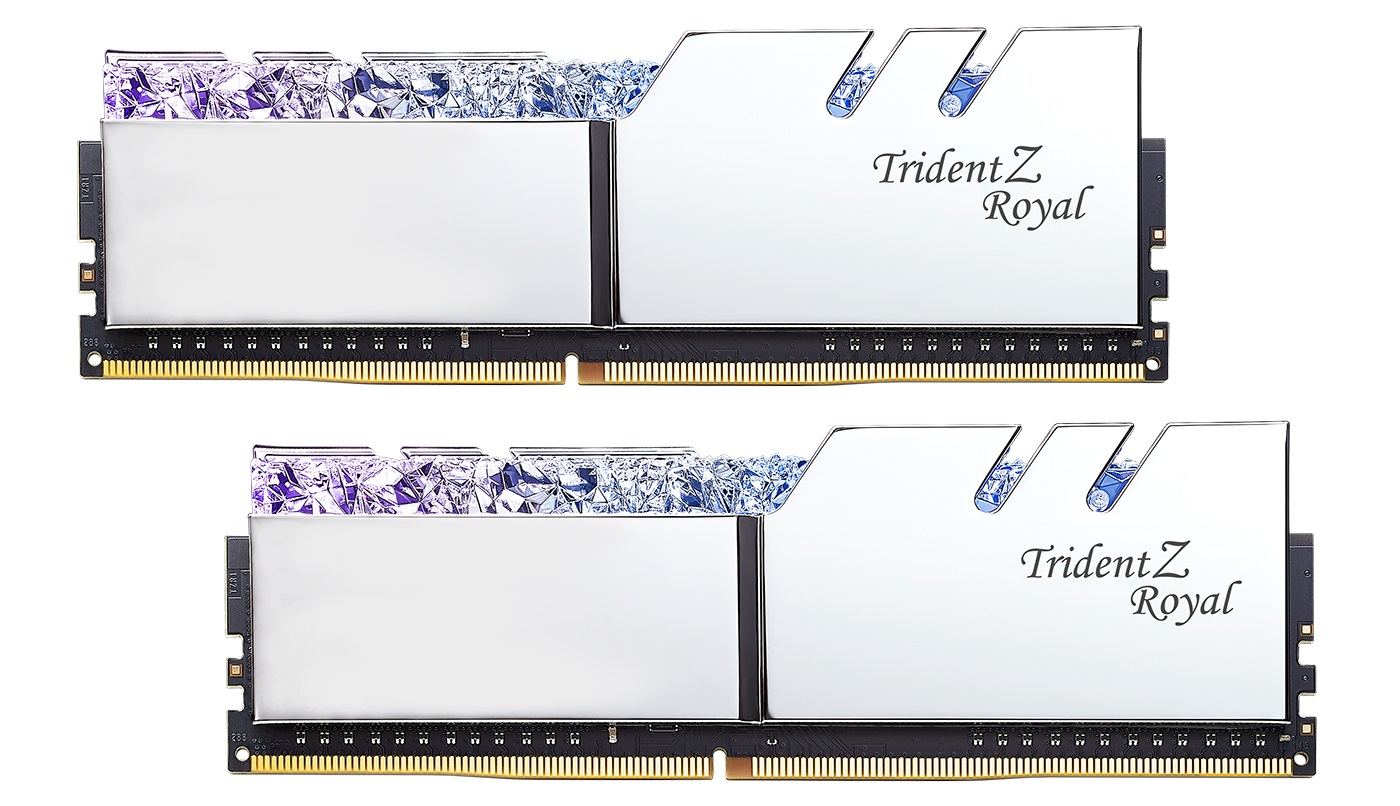 16GB G.Skill DDR4 Trident Z Royal Silver 3600Mhz PC4-28800 CL14