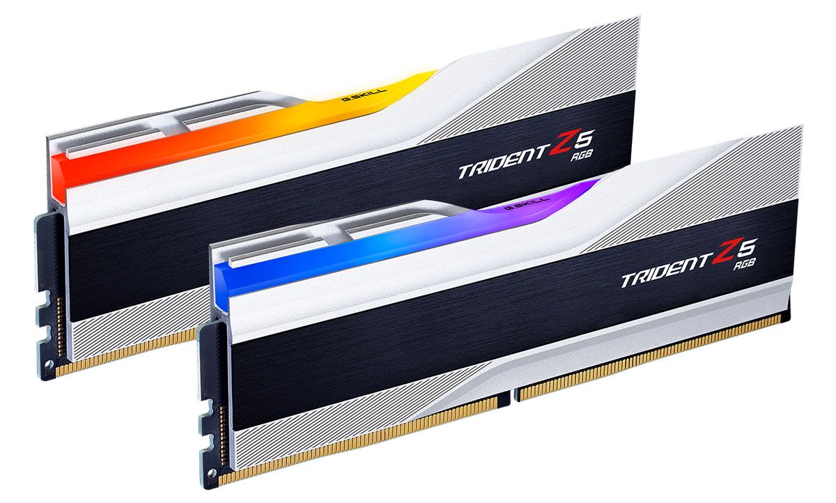 32GB G.Skill DDR5 Trident Z5 RGB 6000MHz CL40 1.35V Dual Channel Kit 2x  16GB Silver