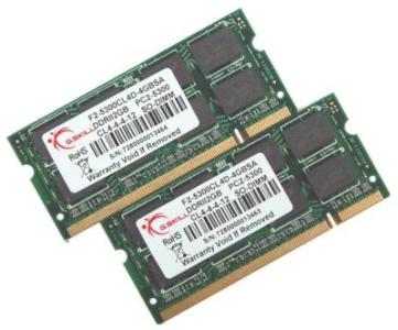 4GB G.Skill DDR2 PC2-5300 SO-DIMM laptop memory (CL5) dual channel kit