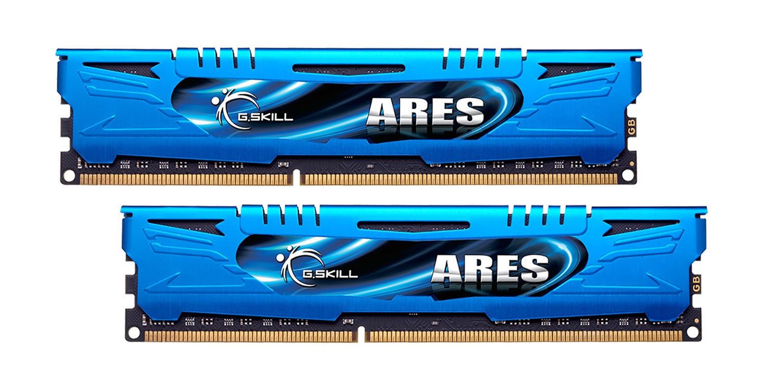 16gb G Skill Ripjawsx Ddr3 1600 Dimm Cl9 Dual Kit 16GB G.Skill DDR3 PC3-12800 1600MHz Ares Series Low Profile CL9 (9-9-9