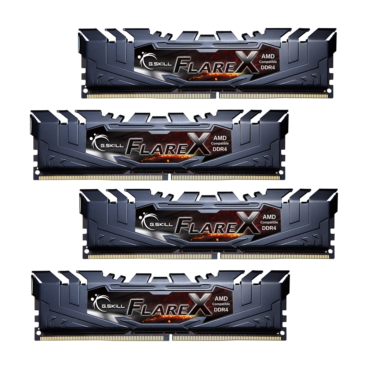 32GB G.Skill Flare X DDR4 3200MHz PC4-25600 for AMD Ryzen CL16 Quad Channel Kit (4x8GB)