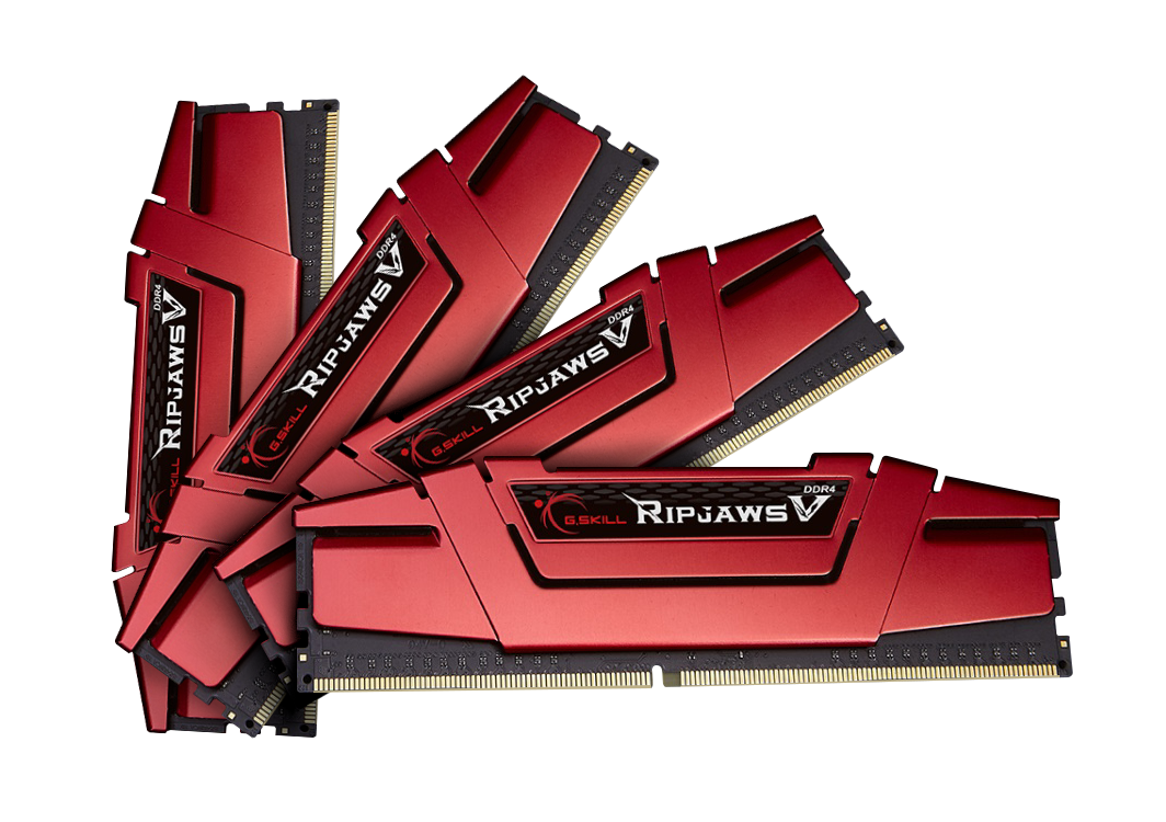 2x4GB Red 8GB G.Skill Ripjaws 4 DDR4 2400MHz PC4-19200 CL15 Dual Channel kit 