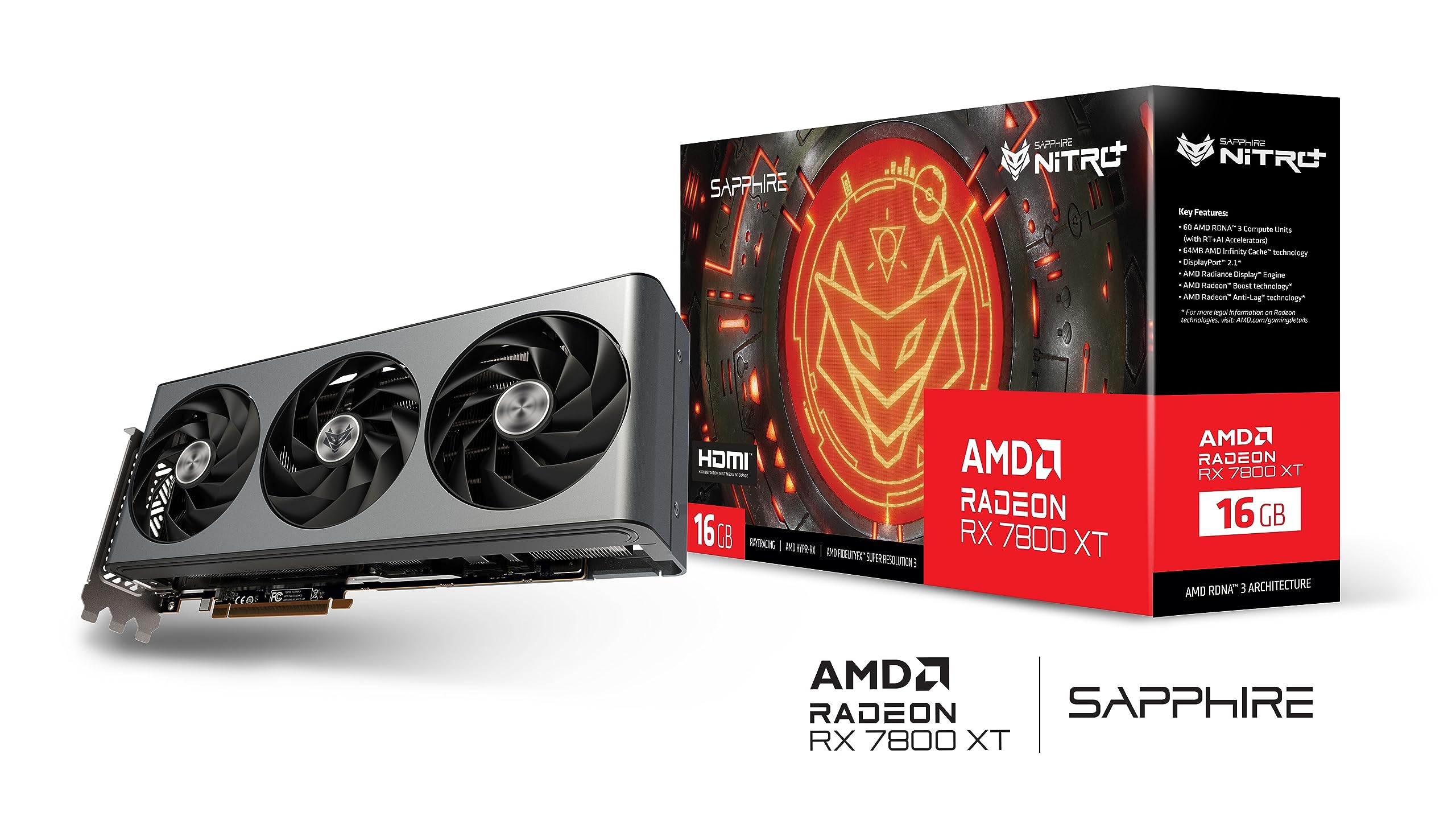 Sapphire NITRO+ 11330-01-20G graphics card AMD Radeon RX 7800 XT